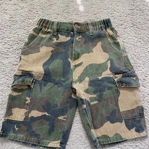 Boys Camouflage Green and Brown Shorts